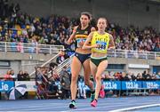 30 July 2023; Sarah Healy of UCD AC, Dublin, right, on her way to winning the women's 1500m ahead of Sophie O'Sullivan of Ballymore Cobh AC, Cork, who finished second, during day two of the 123.ie National Senior Outdoor Championships at Morton Stadium in Dublin. Photo by Sam Barnes/Sportsfile