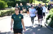 31 July 2023; Niamh Fahey of Republic of Ireland and team-mates during a team walk at South Bank before the FIFA Women's World Cup 2023 Group B match between Republic of Ireland and Nigeria at Brisbane Stadium in Brisbane, Australia. Photo by Stephen McCarthy/Sportsfile