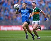 30 July 2023; Eoin Murchan of Dublin in action against Paul Geaney of Kerry during the GAA Football All-Ireland Senior Championship final match between Dublin and Kerry at Croke Park in Dublin. Photo by Piaras Ó Mídheach/Sportsfile