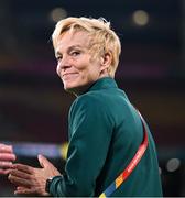 31 July 2023; Republic of Ireland manager Vera Pauw before the FIFA Women's World Cup 2023 Group B match between Republic of Ireland and Nigeria at Brisbane Stadium in Brisbane, Australia. Photo by Stephen McCarthy/Sportsfile