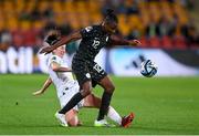 31 July 2023; Uchenna Kanu of Nigeria in action against Niamh Fahey of Republic of Ireland during the FIFA Women's World Cup 2023 Group B match between Republic of Ireland and Nigeria at Brisbane Stadium in Brisbane, Australia. Photo by Stephen McCarthy/Sportsfile