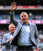 30 July 2023; Kevin Walsh of the 1998 All-Ireland winning Galway jubilee team who were honoured before the GAA Football All-Ireland Senior Championship final match between Dublin and Kerry at Croke Park in Dublin. Photo by Ramsey Cardy/Sportsfile