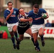 6 December 1997; John McWeeney of St Mary's College is tackled by David Coleman of Terenure College during the All-Ireland League Division 1 match between Terenure College RFC and St Mary's College RFC at Lakelands Park in Dublin. Photo by Matt Browne/Sportsfile