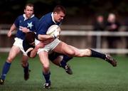 28 March 1998; John McWeeney of St Mary's College is tackled by Tim O'Connell of Dolphin during the All-Ireland League Division 1 match between St. Mary's College and Dolphin at Templeville Road in Dublin. Photo by Matt Browne/Sportsfile