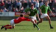 20 March 1998; Killian Keane of Ireland is tackled by Arwel Thomas of Wales during the 'A' Rugby International between Ireland and Wales in Thomond Park in Limerick. Photo by David Maher/Sportsfile
