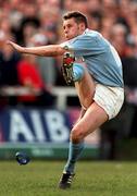 19 April 1998; Killian Keane of Garryowen kicks a penalty during the All-Ireland League Division 1 semi-final match between Garryowen and Young Munster at Dooradoyle in Limerick. Photo by Brendan Moran/Sportsfile
