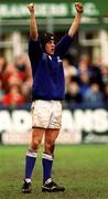 10 February 1998; Louis Burke of St Mary's College celebrates at the final whistle of the Leinster Schools Senior Cup match between St Mary's College and Newbridge College at Donnybrook Stadium in Dublin. Photo by Matt Browne/Sportsfile