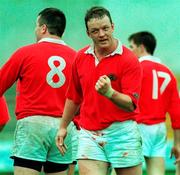 23 August 1997; Mick Galwey of Munster celebrate victory after the Interprovincial rugby match between Munster and Leinster in Musgrave Park in Cork. Photo by David Maher/Sportsfile
