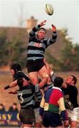 31 January 1998; Mick Galwey of Shannon wins a lineout during the All-Ireland League Division 1 match between Shannon RFC and Ballymena RFC at Thomond Park in Limerick. Photo by Matt Browne/Sportsfile