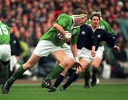 1 March 1997; Paddy Johns of Ireland during the Five Nations Rugby Championship match between Scotland and Ireland at Murrayfield Stadium in Edinburgh, Scotland. Photo by Ray McManus/Sportsfile