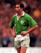7 March 1998; Andy Ward of Ireland on his debut during the Five Nations Rugby Championship match between France and Ireland at the Stade De France in Paris, France. Photo by Brendan Moran/Sportsfile