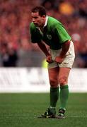 7 March 1998; Andy Ward of Ireland on his debut during the Five Nations Rugby Championship match between France and Ireland at the Stade De France in Paris, France. Photo by Brendan Moran/Sportsfile
