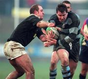 31 January 1998; Anthony Foley of Shannon is tackled by Keith Gallick of Ballymena during the All-Ireland League Division 1 match between Shannon RFC and Ballymena RFC at Thomond Park in Limerick. Photo by Matt Browne/Sportsfile