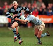 15 February 1998; Billy O'Shea of Shannon is tackled by Killian Keane of Garryowen during the All-Ireland League Division 1 match between Garryowen and Shannon at Dooradoyle in Limerick. Photo by David Maher/Sportsfile