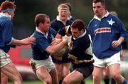 28 March 1998; Conor McGuinness of St Mary's College and Colm MccCoitir of Dolphin tussle for possession during the All-Ireland League Division 1 match between St. Mary's College and Dolphin at Templeville Road in Dublin. Photo by Brendan Moran/Sportsfile