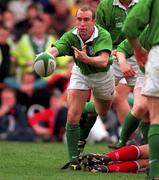 21 March 1998; Conor McGuinness of Ireland during the Five Nations Rugby Championship match between Ireland and Wales at Lansdowne Road in Dublin, Ireland. Photo by Brendan Moran/Sportsfile