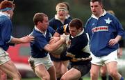 28 March 1998; Conor McGuinness of St Mary's College and Colm MccCoitir of Dolphin tussle for possession during the All-Ireland League Division 1 match between St. Mary's College and Dolphin at Templeville Road in Dublin. Photo by Brendan Moran/Sportsfile