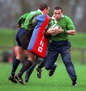 3 March 1998; Conor O'Shea, right, is tackled by Rob Henderson during Ireland rugby squad training at the University of Limerick in Limerick. Photo by Matt Browne/Sportsfile