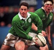 19 January 1996; David Humphreys of Ireland during the A International match between Ireland and Scotland at Donnybrook Stadium in Dublin. Photo by David Maher/Sportsfile