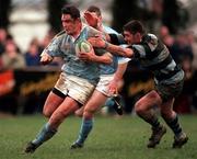 15 February 1998; David Wallace of Shannon is tackled by Eddie Halvey of Garryowen during the All-Ireland League Division 1 match between Garryowen and Shannon at Dooradoyle in Limerick. Photo by David Maher/Sportsfile