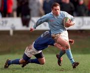 28 February 1998; Dominic Crotty of Garryowen is tackled by Conor McGuinness of St Mary's College during the All-Ireland League Division 1 match between Garryowen and St Mary's College at Dooradoyle in Limerick. Photo by Brendan Moran/Sportsfile
