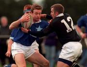 21 February 1998; Denis Hickie of Mary's College is tackled by Michael Railey of Ballymena during the All-Ireland League Division 1 match between St Mary's College RFC and Ballymena RFC at Anglesea Road in Dublin. Photo by David Maher/Sportsfile