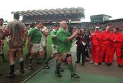 4 April 1998; Keith Wood of Ireland leaves the pitch after the Five Nations Rugby Championship match between England and Ireland at Twickenham Stadium in London, England. Photo by Brendan Moran/Sportsfile