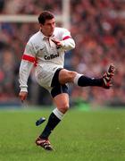 4 April 1998; Paul Grayson of England kicks a conversion during the Five Nations Rugby Championship match between England and Ireland at Twickenham Stadium in London, England. Photo by Matt Browne/Sportsfile