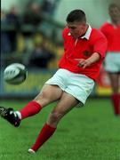 23 August 1997; Ronan O'Gara of Munster during the Interprovincial rugby match between Munster and Leinster in Musgrave Park in Cork. Photo by David Maher/Sportsfile