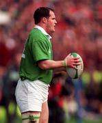 21 March 1998; Ross Nesdale of Ireland during the Five Nations Rugby Championship match between Ireland and Wales at Lansdowne Road in Dublin, Ireland. Photo by Brendan Moran/Sportsfile