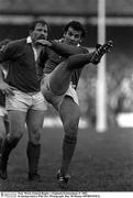 Tony Ward, Ireland Rugby v England, Twickenham @ 1982.   In background is Phil Orr. Photograph: Ray McManus SPORTSFILE.