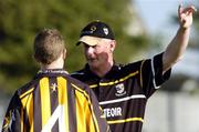 26 June 2004; Brian Cody, Kilkenny manager, chats with Tommy Walsh before the start of the game. Guinness Senior Hurling Championship Qualifier, Round 1, Kilkenny v Dublin, Dr. Cullen Park, Co. Carlow. Picture credit; David Maher / SPORTSFILE