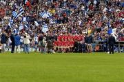 27 June 2004; The Cork team sit for the traditional team photograph. Guinness Munster Senior Hurling Championship Final, Cork v Waterford, Semple Stadium, Thurles, Co. Tipperary. Picture credit; Ray McManus / SPORTSFILE
