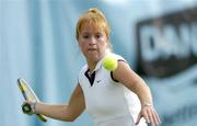 30 June 2004; Emma Murphy in action during her match with the number3 seed Elsa O'Riain. Danone Irish National Tennis Championships, Donnybrook Tennis Club, Dublin. Picture credit; Brendan Moran / SPORTSFILE