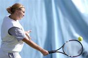 30 June 2004; Elsa O'Riain, the number 3 seed, in action during her match with Emma Murphy. Danone Irish National Tennis Championships, Donnybrook Tennis Club, Dublin. Picture credit; Brendan Moran / SPORTSFILE