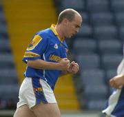 3 July 2004; Padraic Davis, Longford, celebrates after scoring his sides opening goal. Bank of Ireland Football Championship Qualifier, Round 2, Longford v Waterford, O'Moore Park, Portlaoise, Co. Laois. Picture credit; Pat Murphy / SPORTSFILE