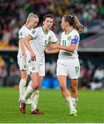 31 July 2023; Katie McCabe, right, and Niamh Fahey of Republic of Ireland during the FIFA Women's World Cup 2023 Group B match between Republic of Ireland and Nigeria at Brisbane Stadium in Brisbane, Australia. Photo by Mick O'Shea/Sportsfile