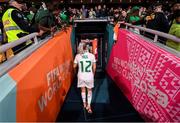 31 July 2023; Lily Agg of Republic of Ireland after the FIFA Women's World Cup 2023 Group B match between Republic of Ireland and Nigeria at Brisbane Stadium in Brisbane, Australia. Photo by Stephen McCarthy/Sportsfile