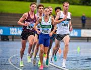 30 July 2023; John Travers of Donore Harriers AC, Dublin, leads the pack in the men's 5000m during day two of the 123.ie National Senior Outdoor Championships at Morton Stadium in Dublin. Photo by Stephen Marken/Sportsfile