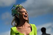 31 July 2023; Racegoer Gabrielle Dunne from Oranmore, Galway during day one of the Galway Races Summer Festival at Ballybrit Racecourse in Galway. Photo by David Fitzgerald/Sportsfile