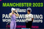 31 July 2023; Roisin Ryan of Ireland before the Women’s 100m Butterfly S13 during day one of the World Para Swimming Championships 2023 at Manchester Aquatics Centre in Manchester. Photo by Paul Greenwood/Sportsfile