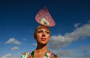 31 July 2023; Racegoer Savannah Bergin from Moycullen, Galway during day one of the Galway Races Summer Festival at Ballybrit Racecourse in Galway. Photo by David Fitzgerald/Sportsfile