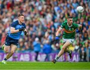 30 July 2023; John Small of Dublin in action against Paul Geaney of Kerry during the GAA Football All-Ireland Senior Championship final match between Dublin and Kerry at Croke Park in Dublin. Photo by Ray McManus/Sportsfile