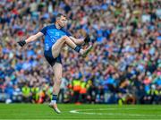30 July 2023; Dean Rock of Dublin after kicking a late free, which he converted to leave a two point lead, during the GAA Football All-Ireland Senior Championship final match between Dublin and Kerry at Croke Park in Dublin. Photo by Ray McManus/Sportsfile