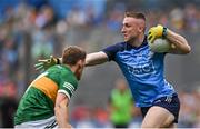 30 July 2023; Paddy Small of Dublin in action against Gavin White of Kerry during the GAA Football All-Ireland Senior Championship final match between Dublin and Kerry at Croke Park in Dublin. Photo by Seb Daly/Sportsfile
