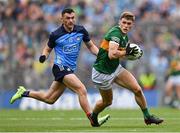 30 July 2023; Gavin White of Kerry in action against Colm Basquel of Dublin during the GAA Football All-Ireland Senior Championship final match between Dublin and Kerry at Croke Park in Dublin. Photo by Seb Daly/Sportsfile