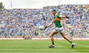 30 July 2023; Sean O'Shea of Kerry converts a free during the GAA Football All-Ireland Senior Championship final match between Dublin and Kerry at Croke Park in Dublin. Photo by Seb Daly/Sportsfile