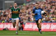 30 July 2023; Eoin Murchan of Dublin and Paul Geaney of Kerry during the GAA Football All-Ireland Senior Championship final match between Dublin and Kerry at Croke Park in Dublin. Photo by Seb Daly/Sportsfile