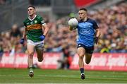 30 July 2023; Eoin Murchan of Dublin and Paul Geaney of Kerry during the GAA Football All-Ireland Senior Championship final match between Dublin and Kerry at Croke Park in Dublin. Photo by Seb Daly/Sportsfile