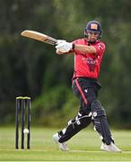 1 August 2023; Murray Commins of Munster Reds bats during the Rario Inter-Provincial Trophy 2023 match between Leinster Lightning and Munster Reds at Pembroke Cricket Club in Dublin. Photo by Sam Barnes/Sportsfile